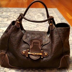 Gucci Horsebit Pelham Leather Bag